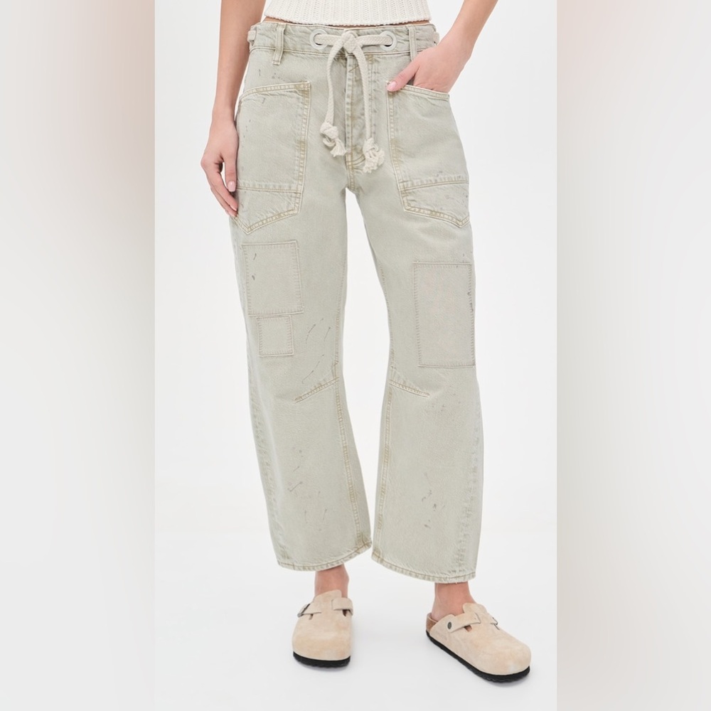 We The Free Women's Straight Leg Jeans in Light Sage